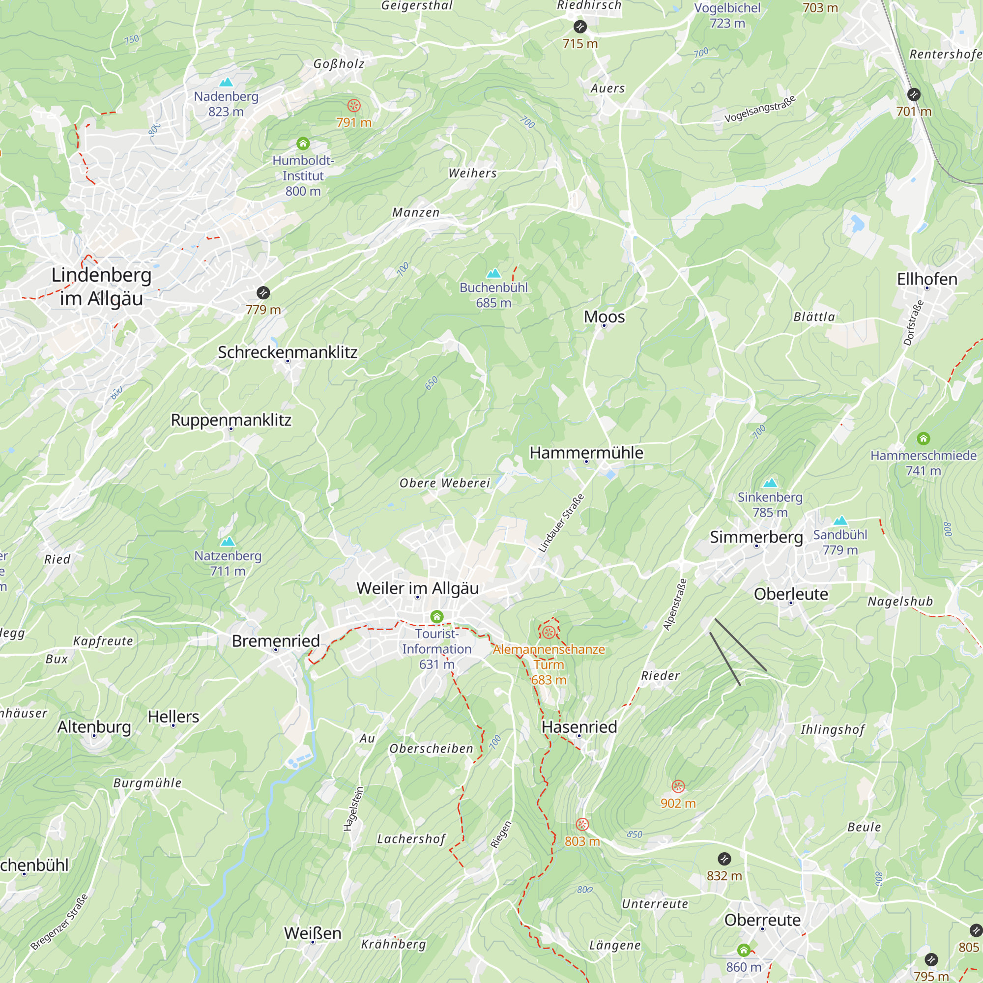 DAV Weiler Stadel map