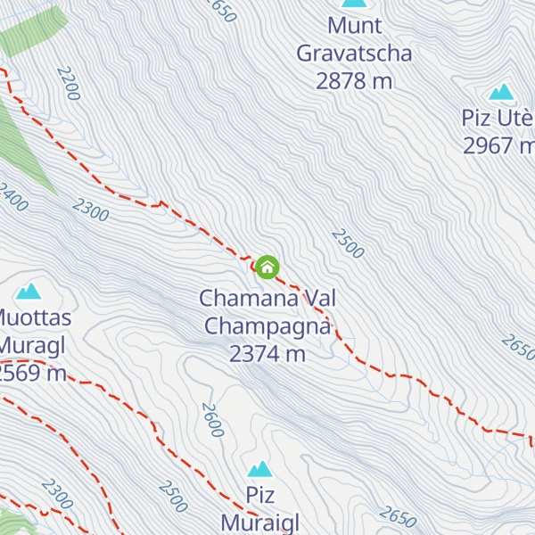 Map of Chamana Val Champagna
