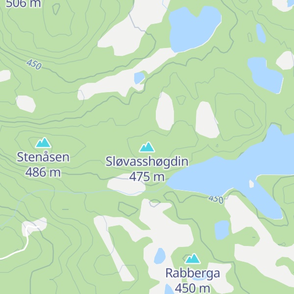 Map of Sløvasshøgdin