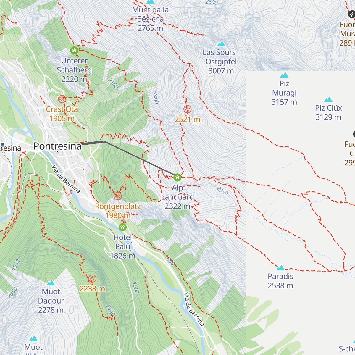 Alp Languard map