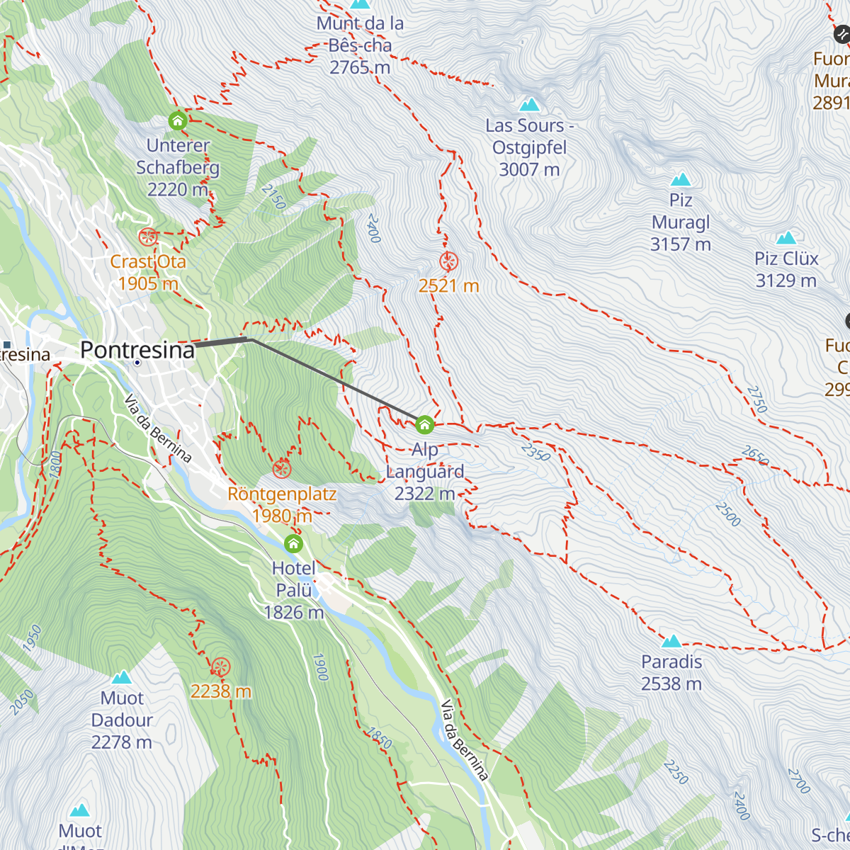 Alp Languard map