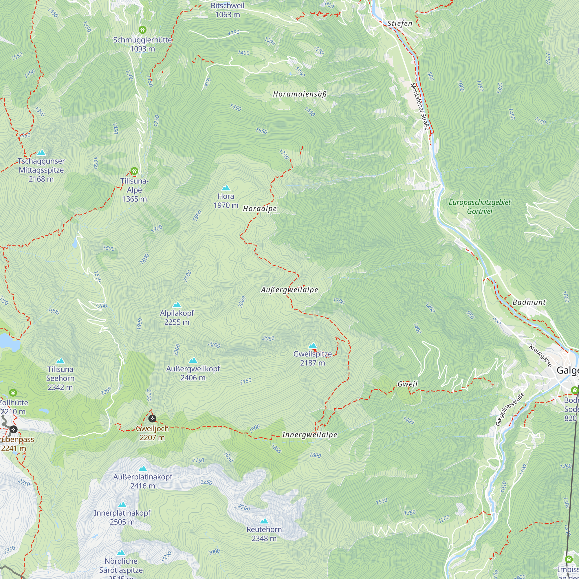 Außergweilalpe map