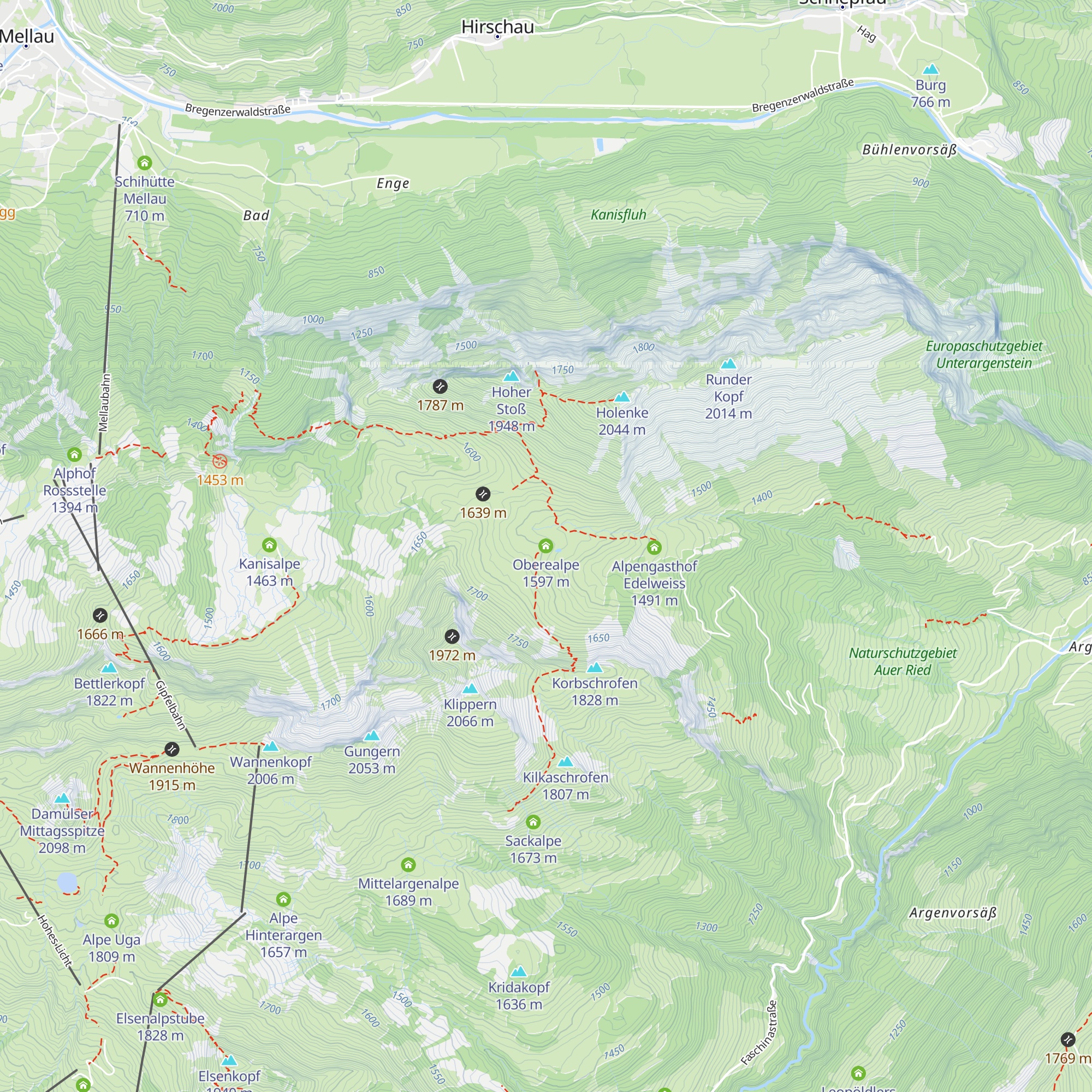 Oberealpe map