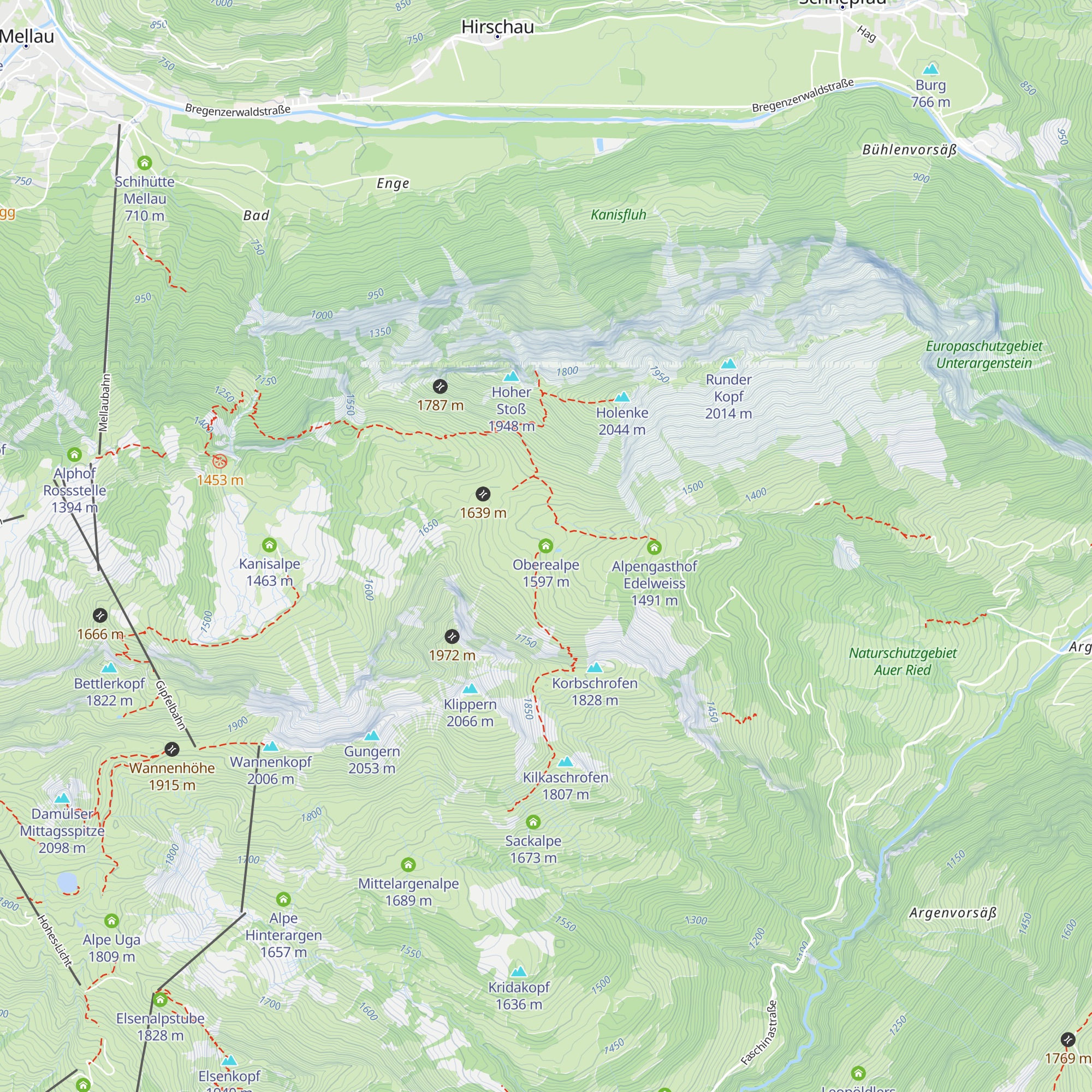 Oberealpe map