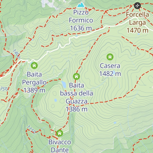 Map of Baita bassa della Guazza