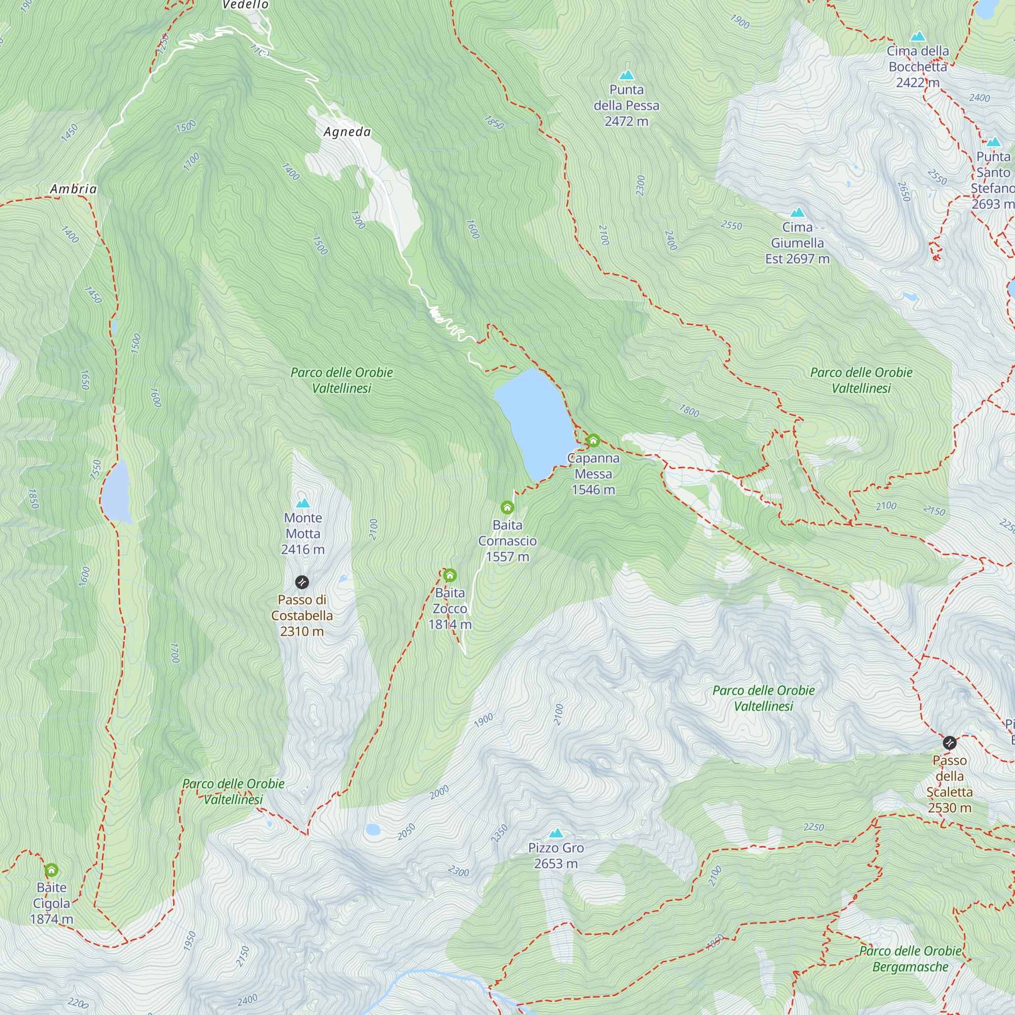 Baita Cornascio map