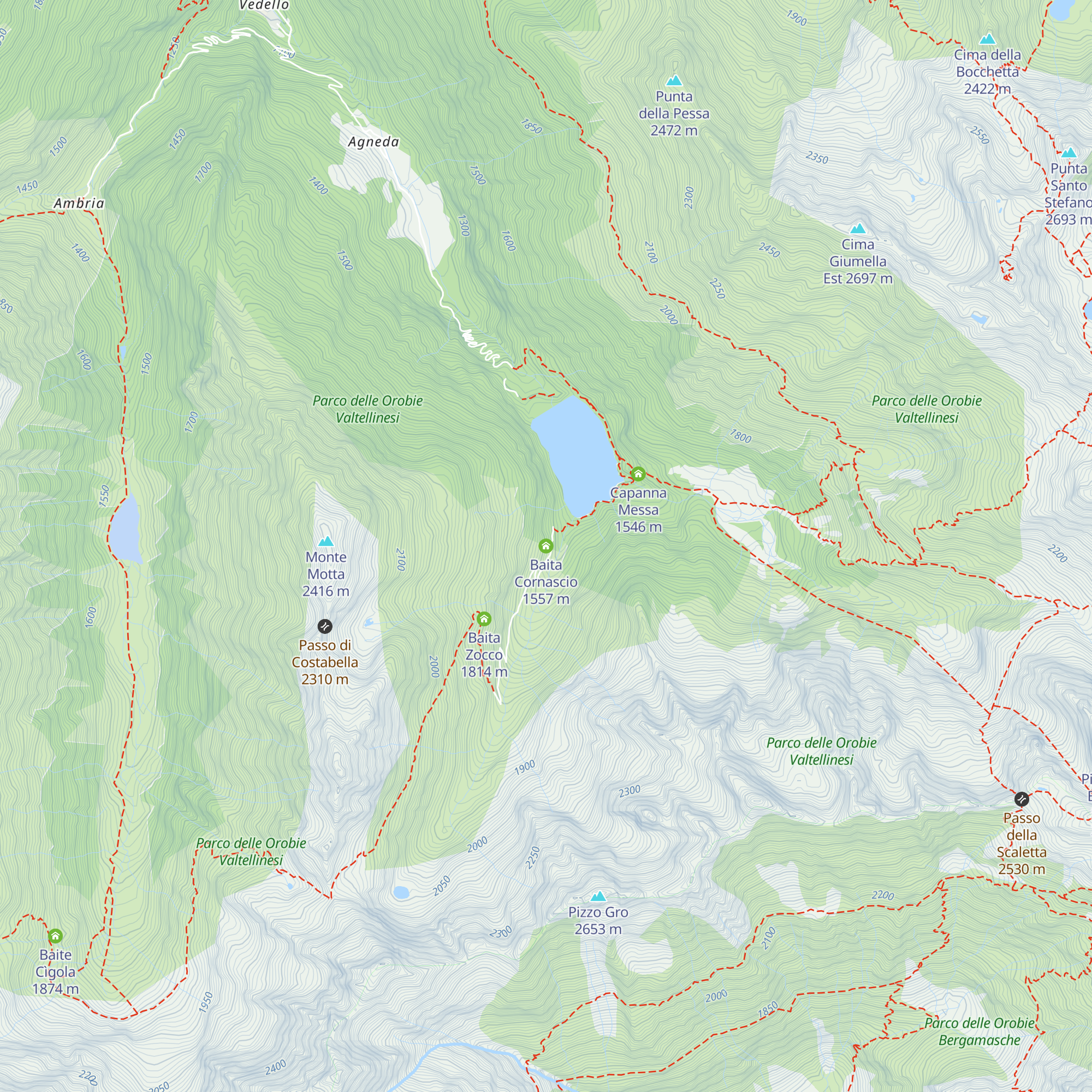 Baita Cornascio map