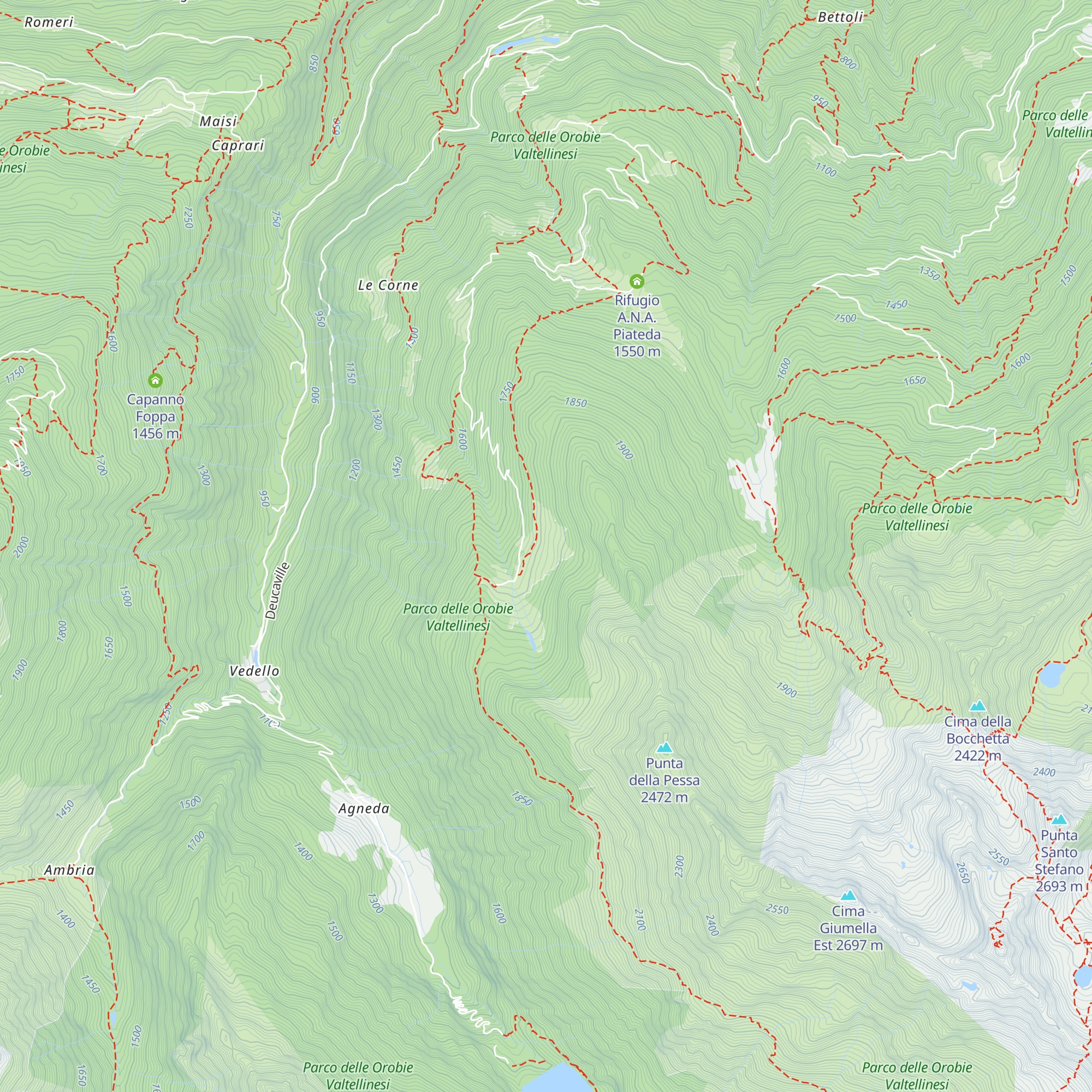Baita Campione (Canciù) map