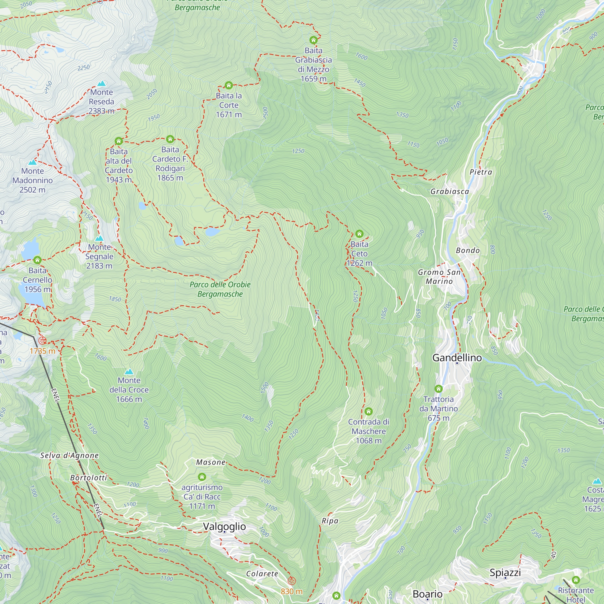 Baita Cardeto map
