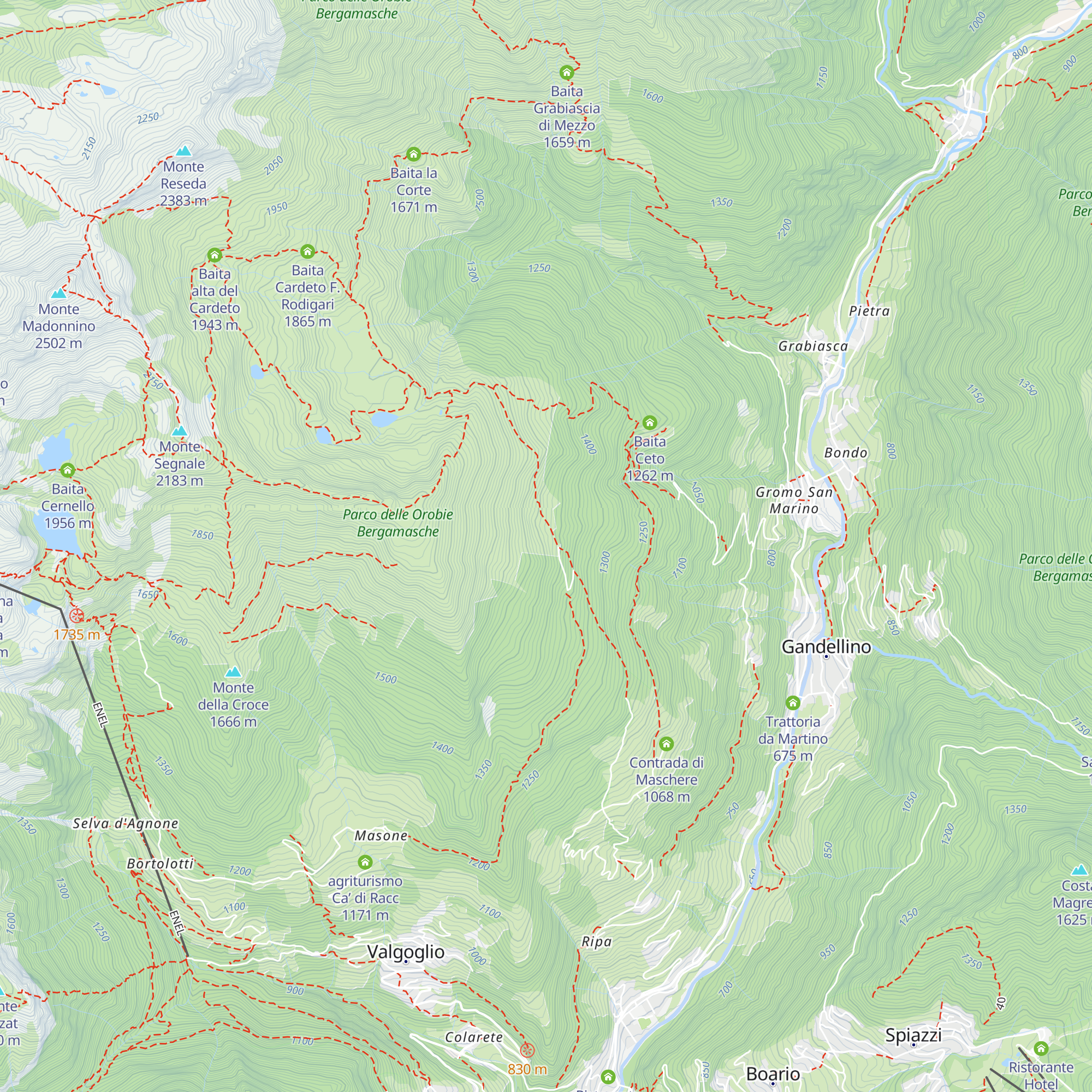 Baita Cardeto map