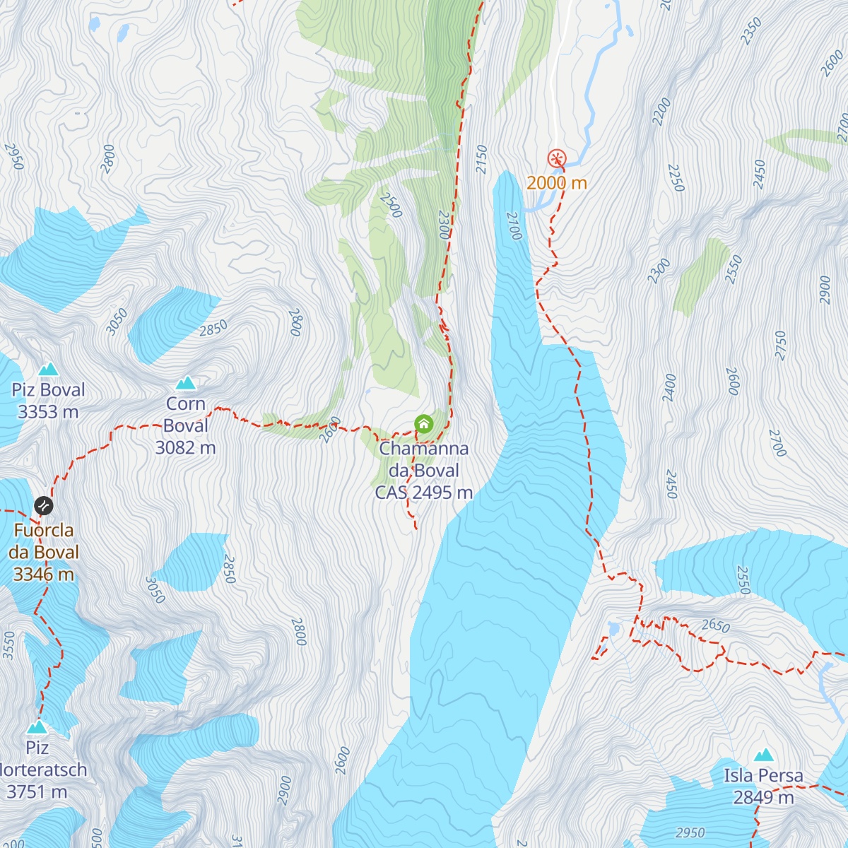 Chamanna da Boval CAS map