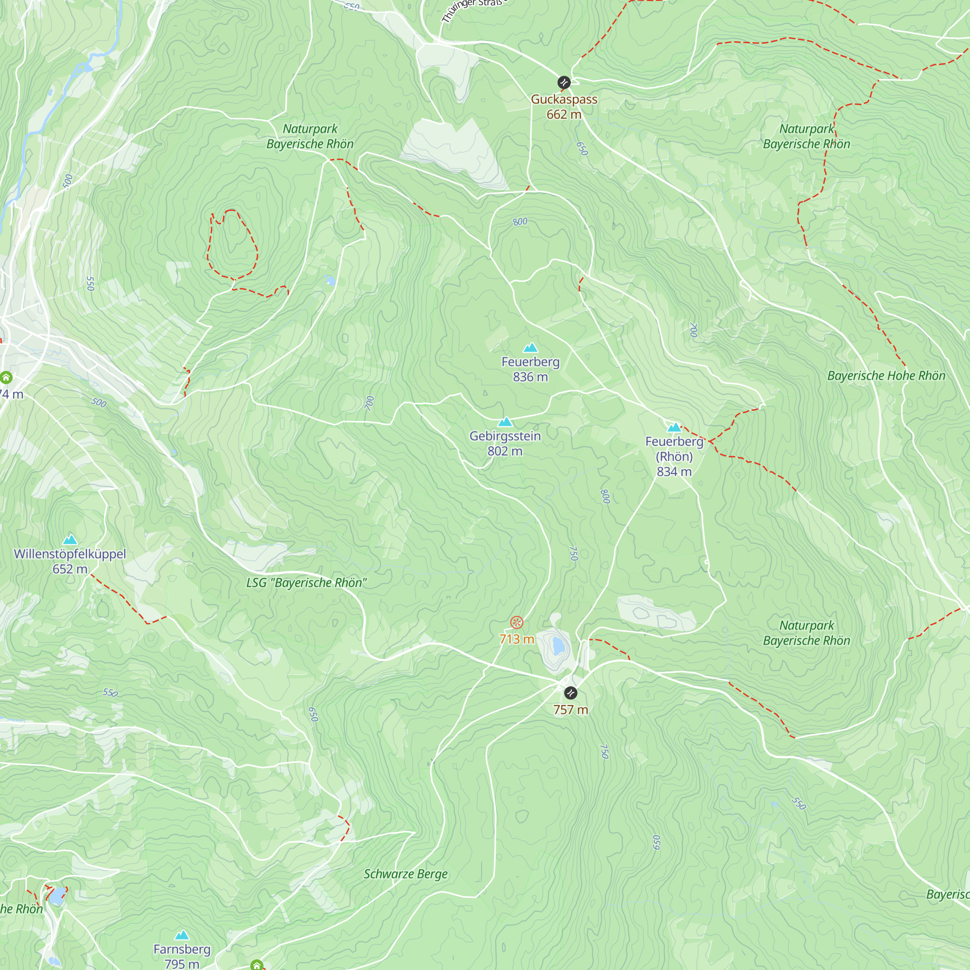 Rhönklubhütte Oberbach map