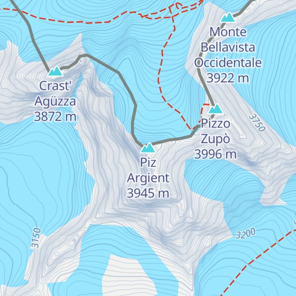 Map of Piz Argient