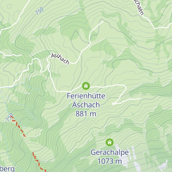 Map of Ferienhütte Äschach