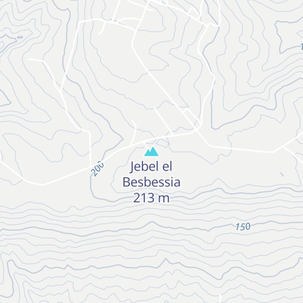 Map of Jebel el Besbessia