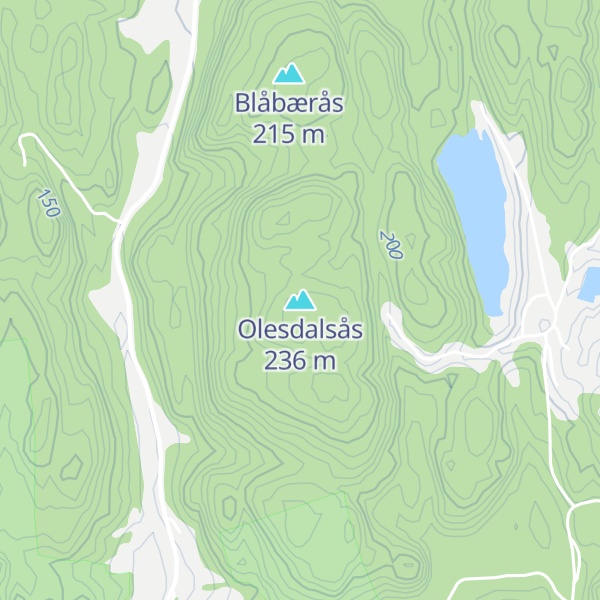 Map of Olesdalsås