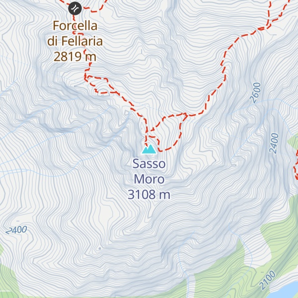 Map of Sasso Moro