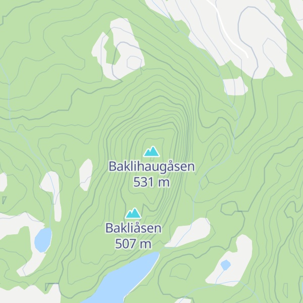 Map of Baklihaugåsen