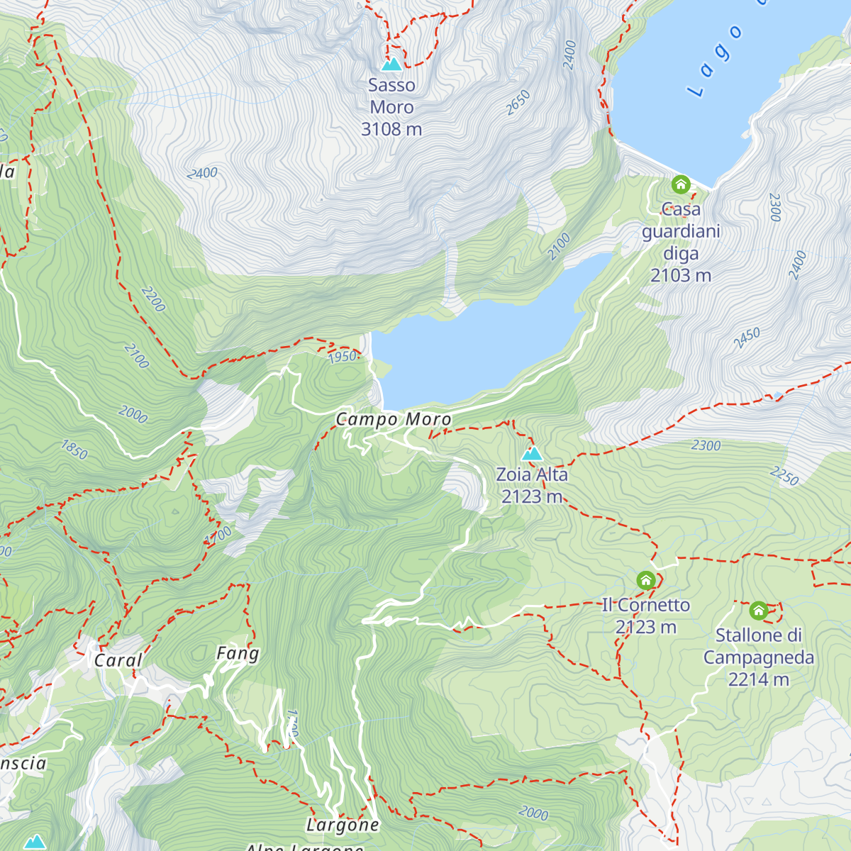 Rifugio Poschiavino map