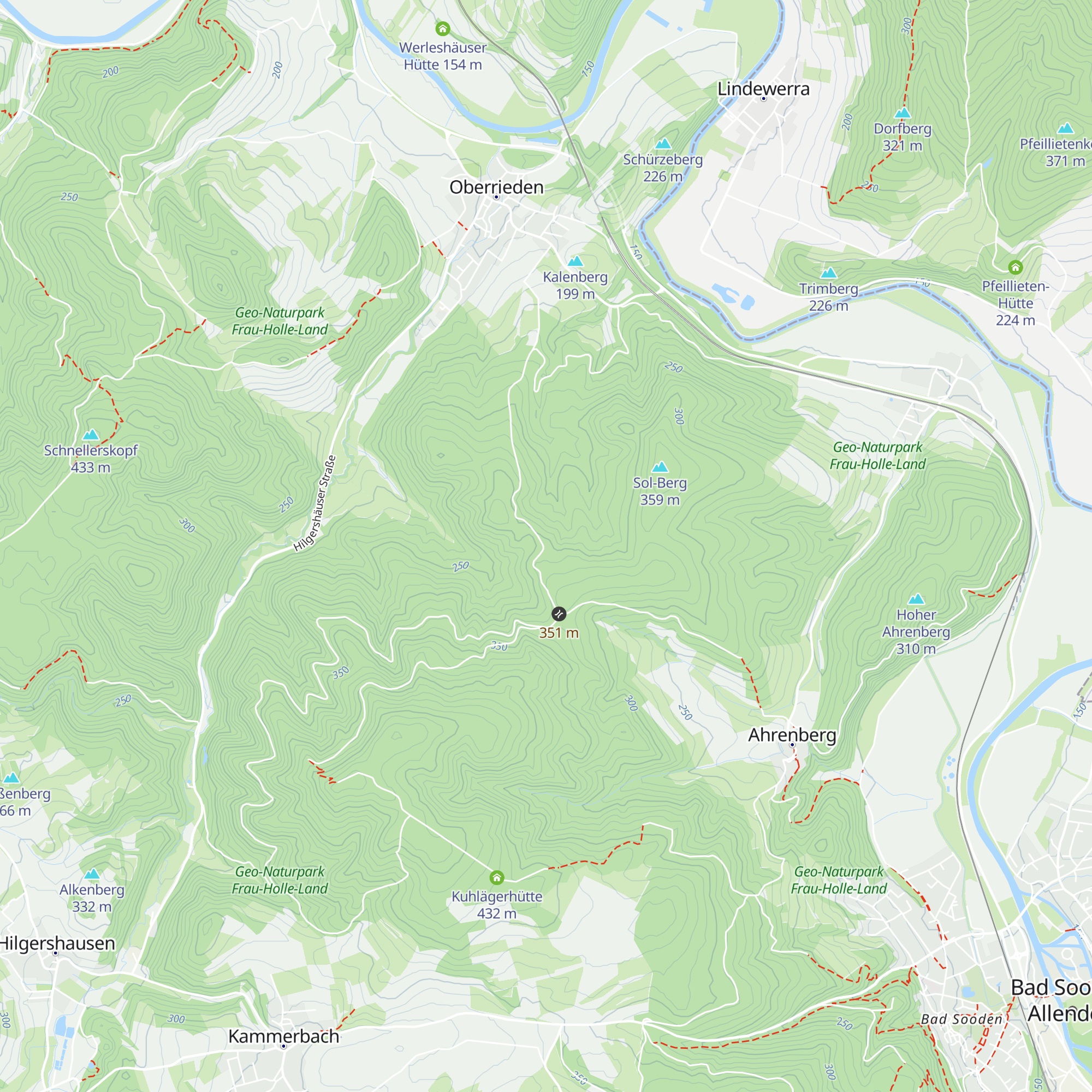 Schutzhütte an der Auerhahneiche map