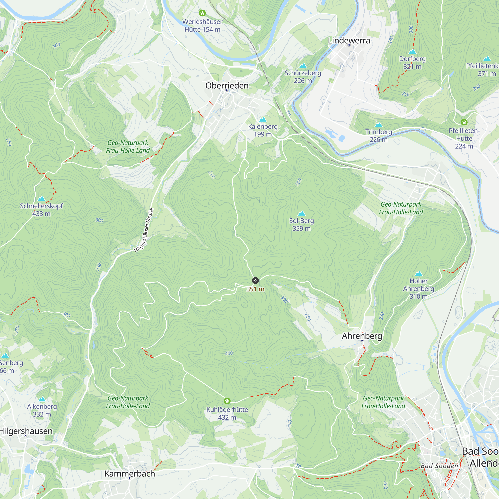 Schutzhütte an der Auerhahneiche map