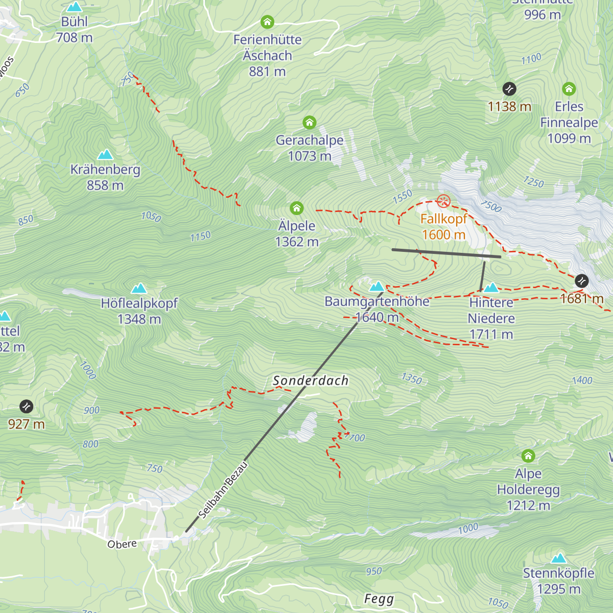 Baumgartenalpe map