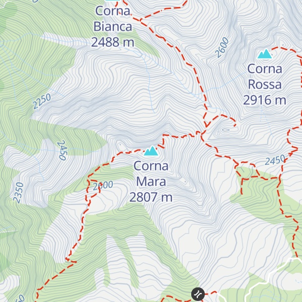 Map of Corna Mara
