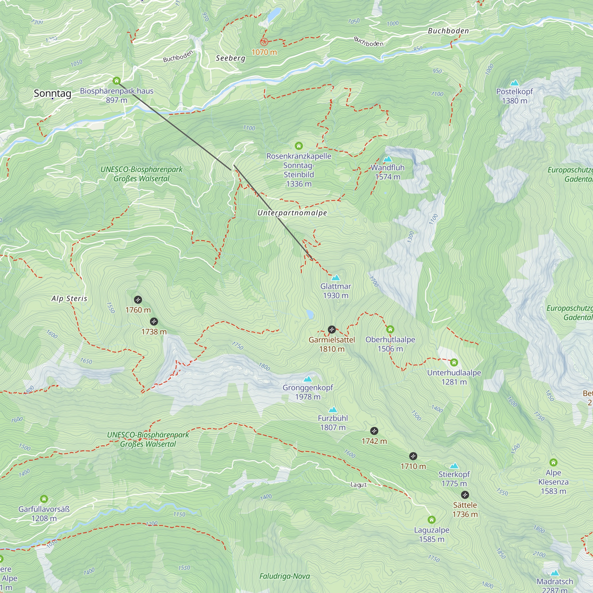 Breithornhütte map