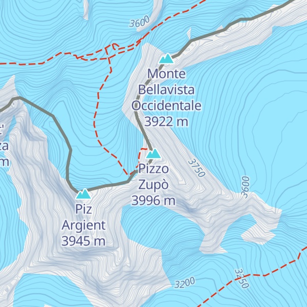 Map of Pizzo Zupò