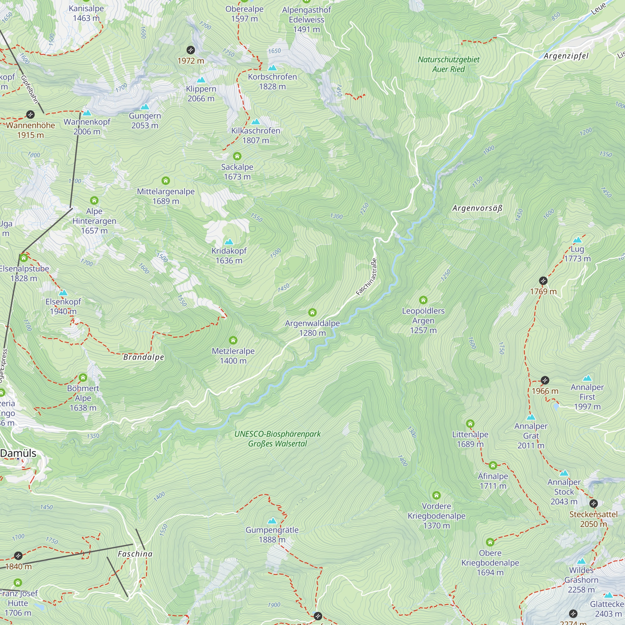 Argenwaldalpe map