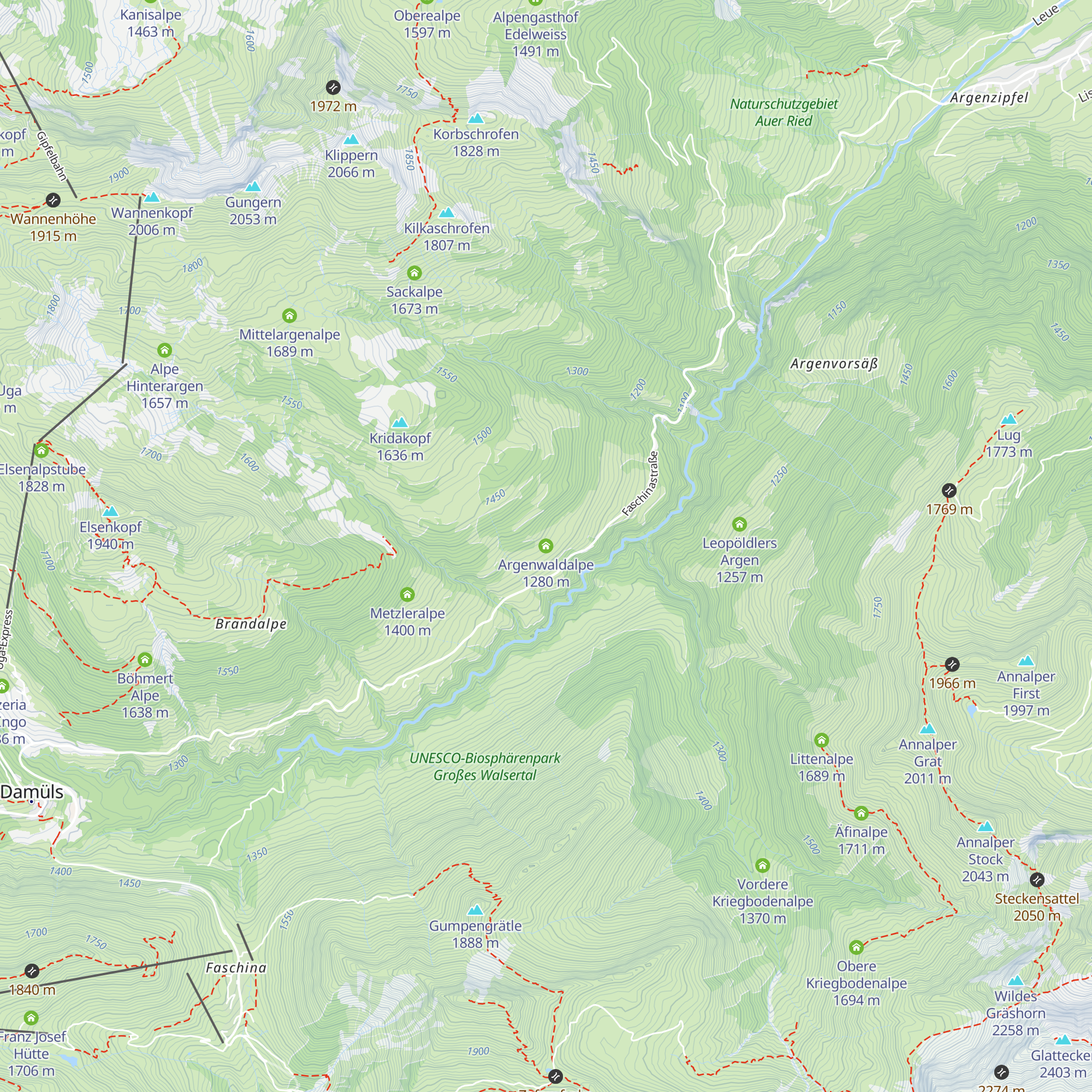 Argenwaldalpe map