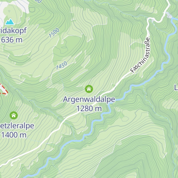 Map of Argenwaldalpe