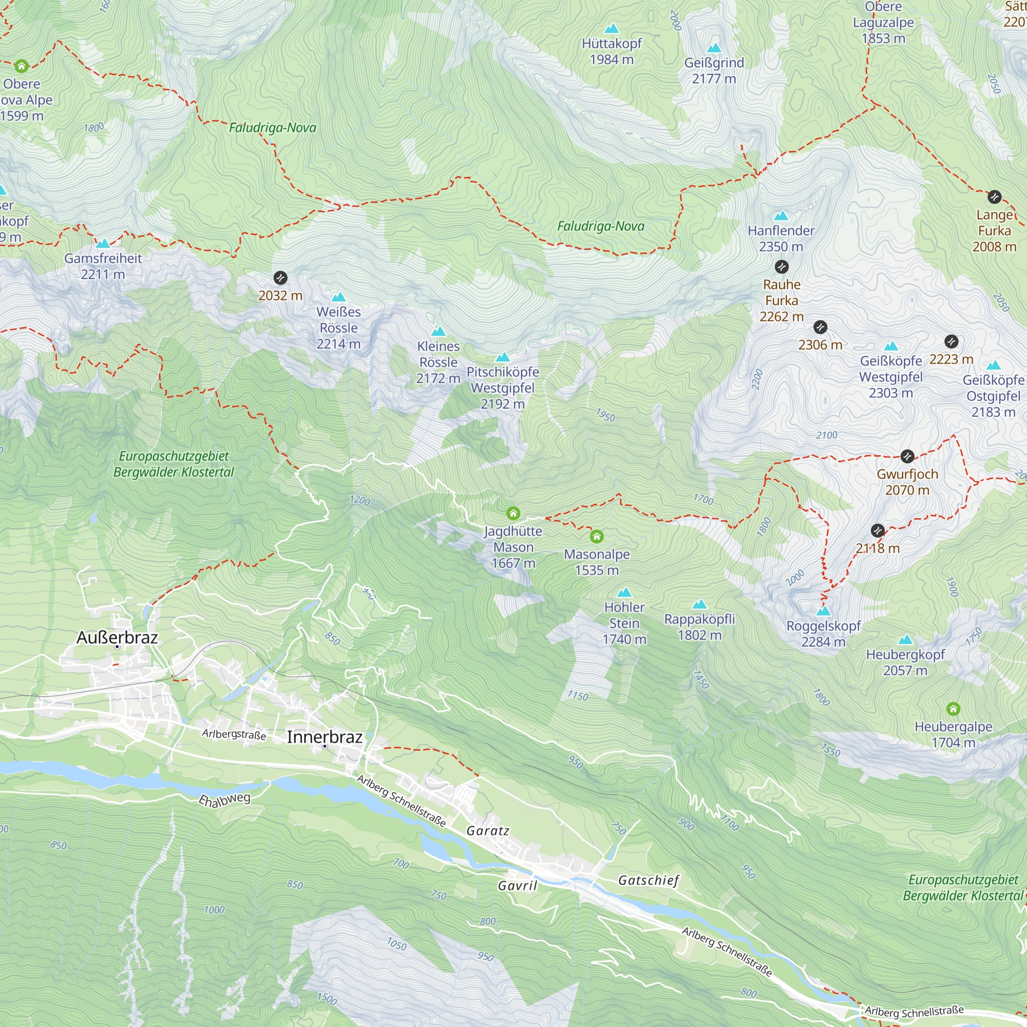 Jagdhütte Mason map