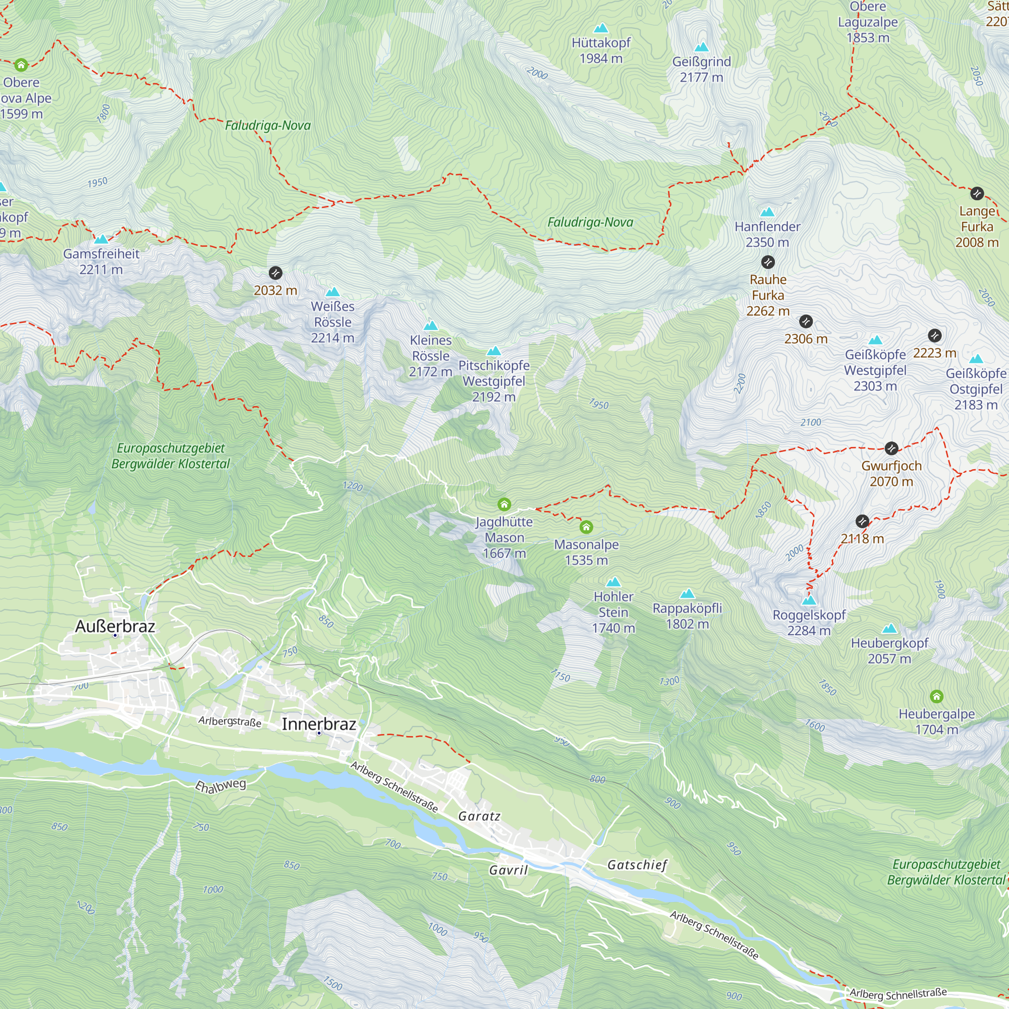 Jagdhütte Mason map