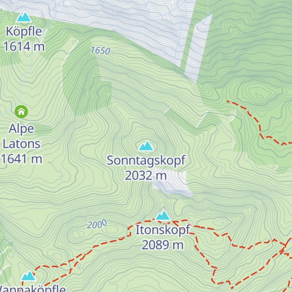 Map of Sonntagskopf