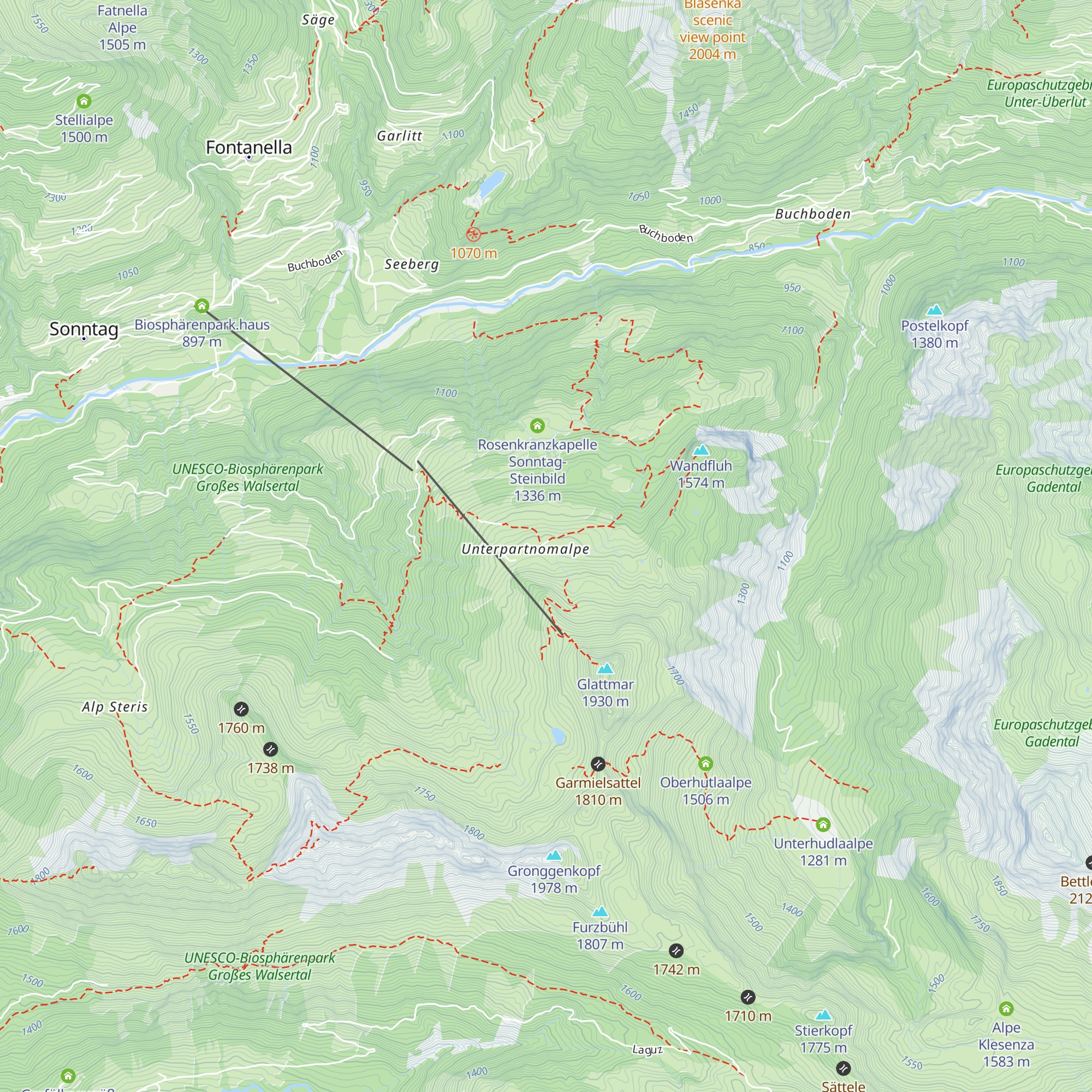 Wandfluhhütte map