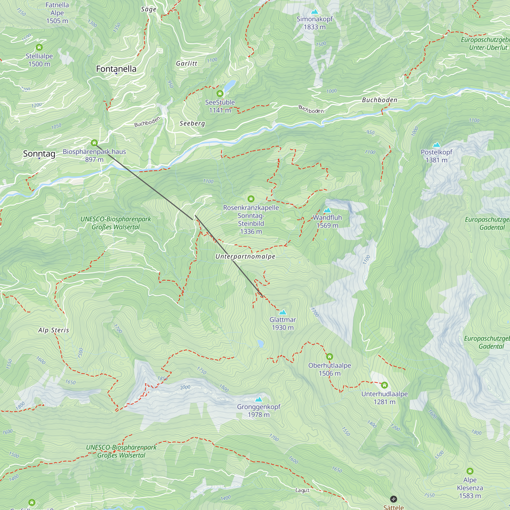 Wandfluhhütte map