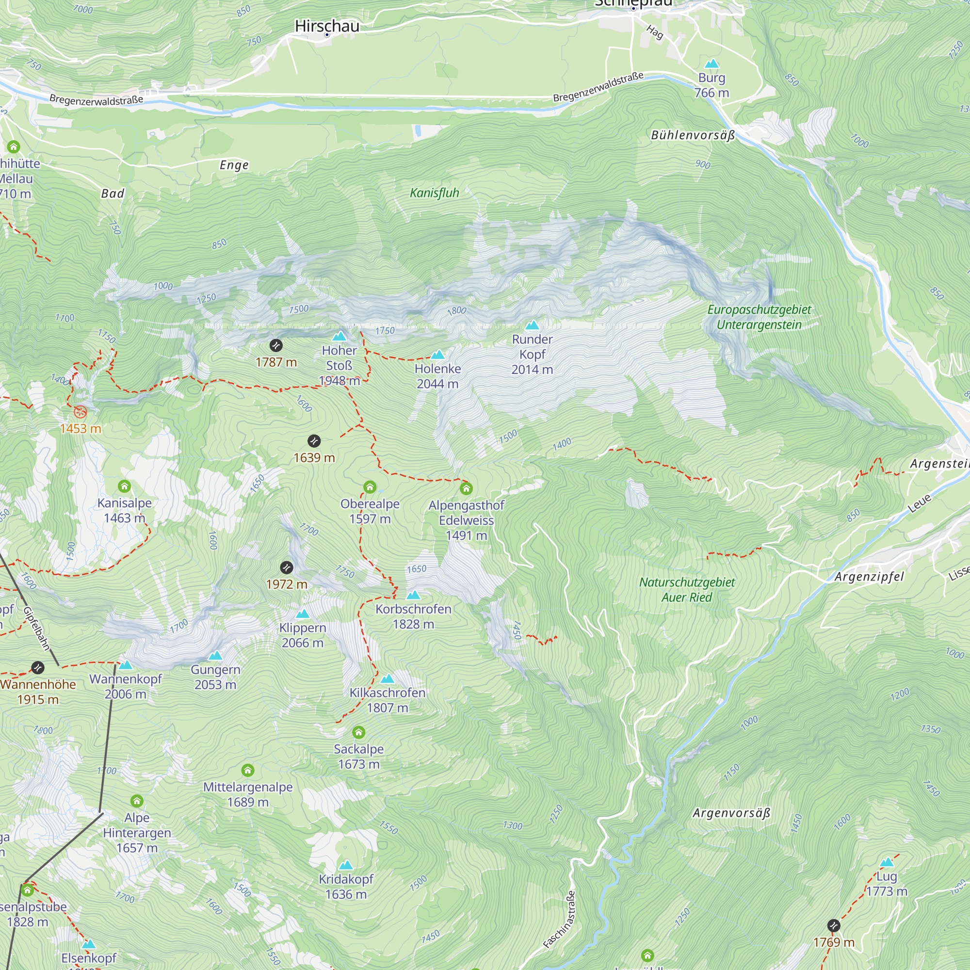 Alpe Öberle map
