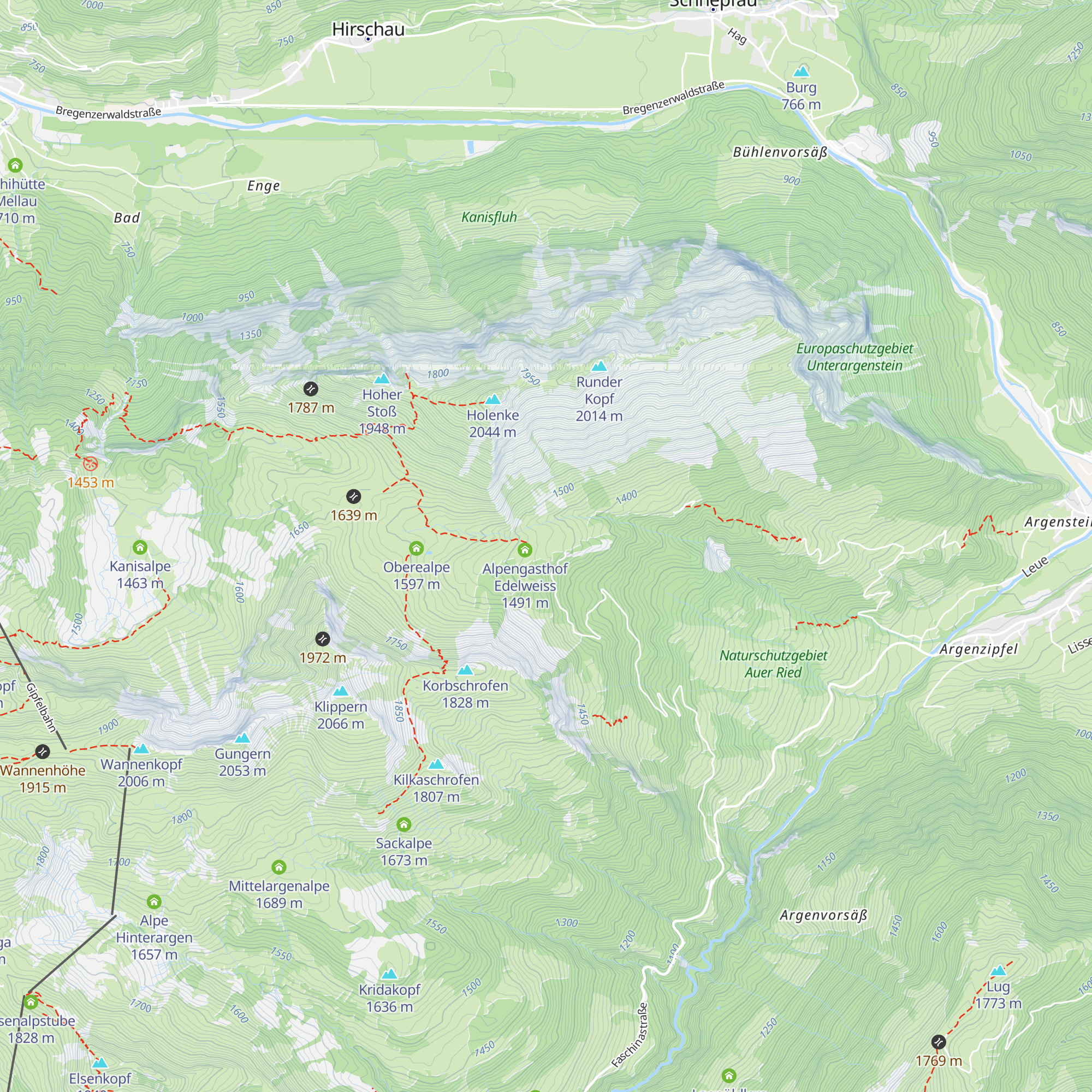 Alpe Öberle map