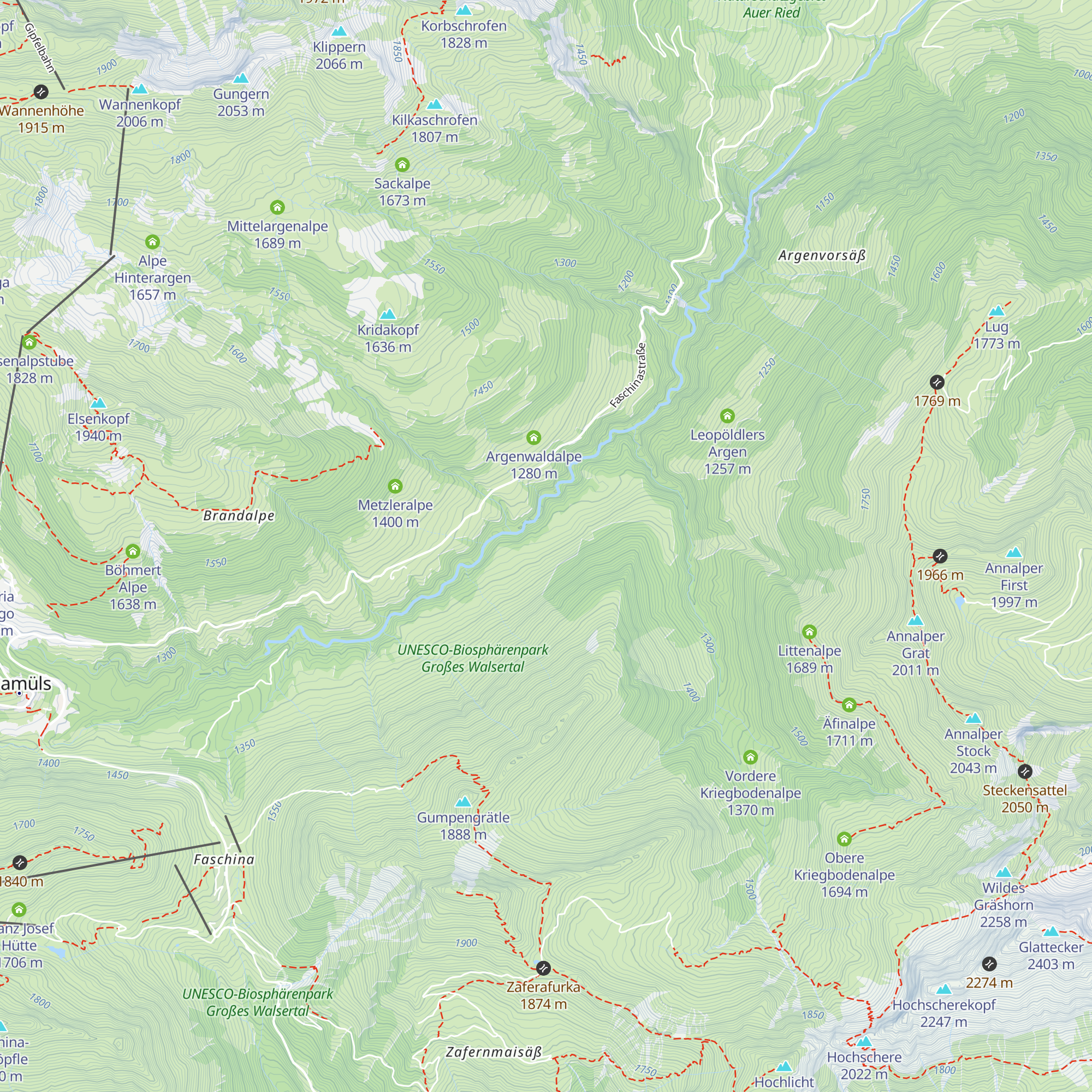 Äußere Bödmenalpe map
