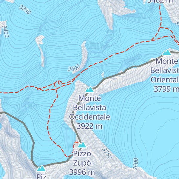 Map of Monte Bellavista Occidentale