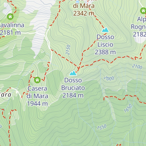 Map of Dosso Bruciato