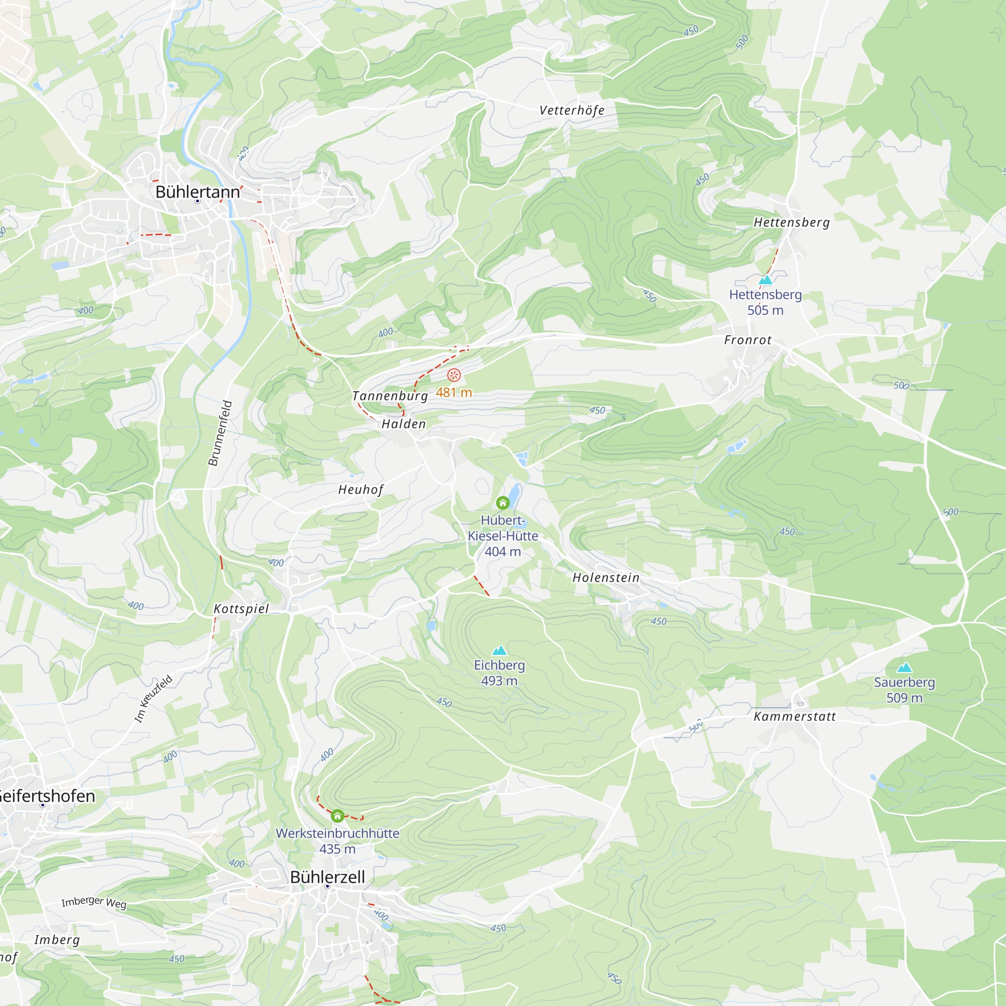 Hubert-Kiesel-Hütte map