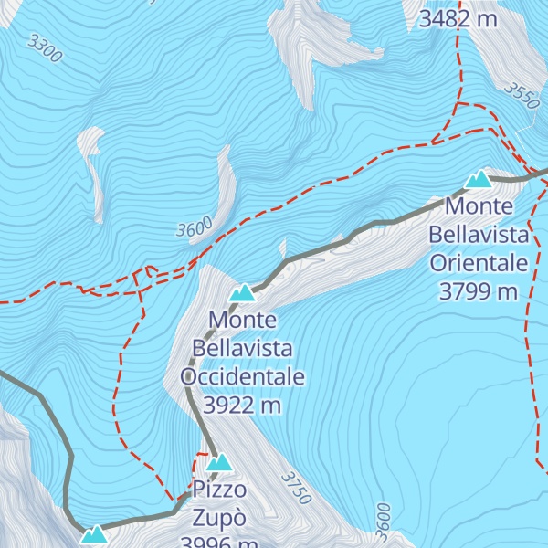 Map of Monte Bellavista Centro-Occidentale