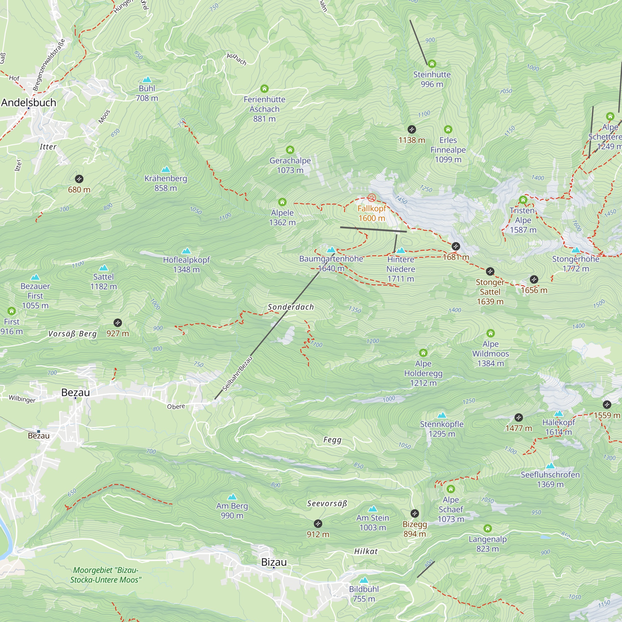 Berghof Sonderdach map