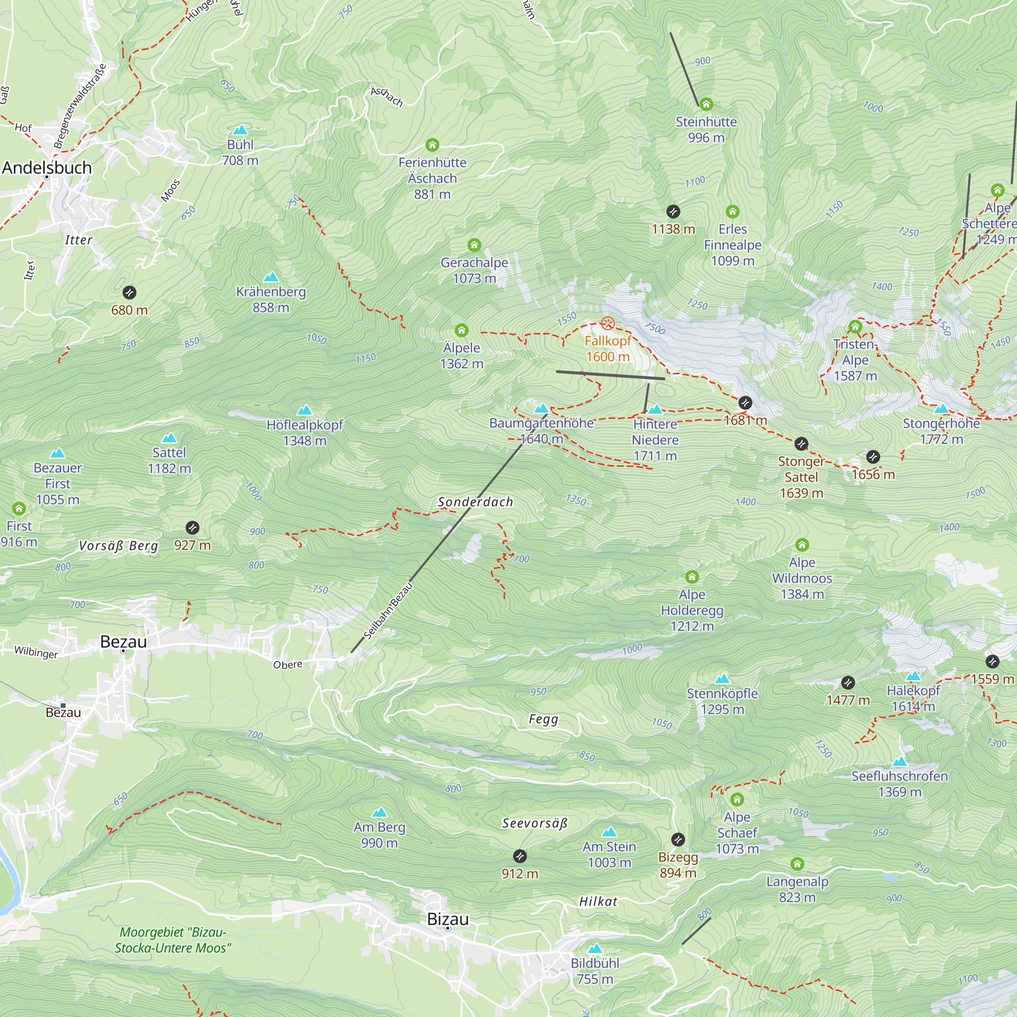 Berghof Sonderdach map