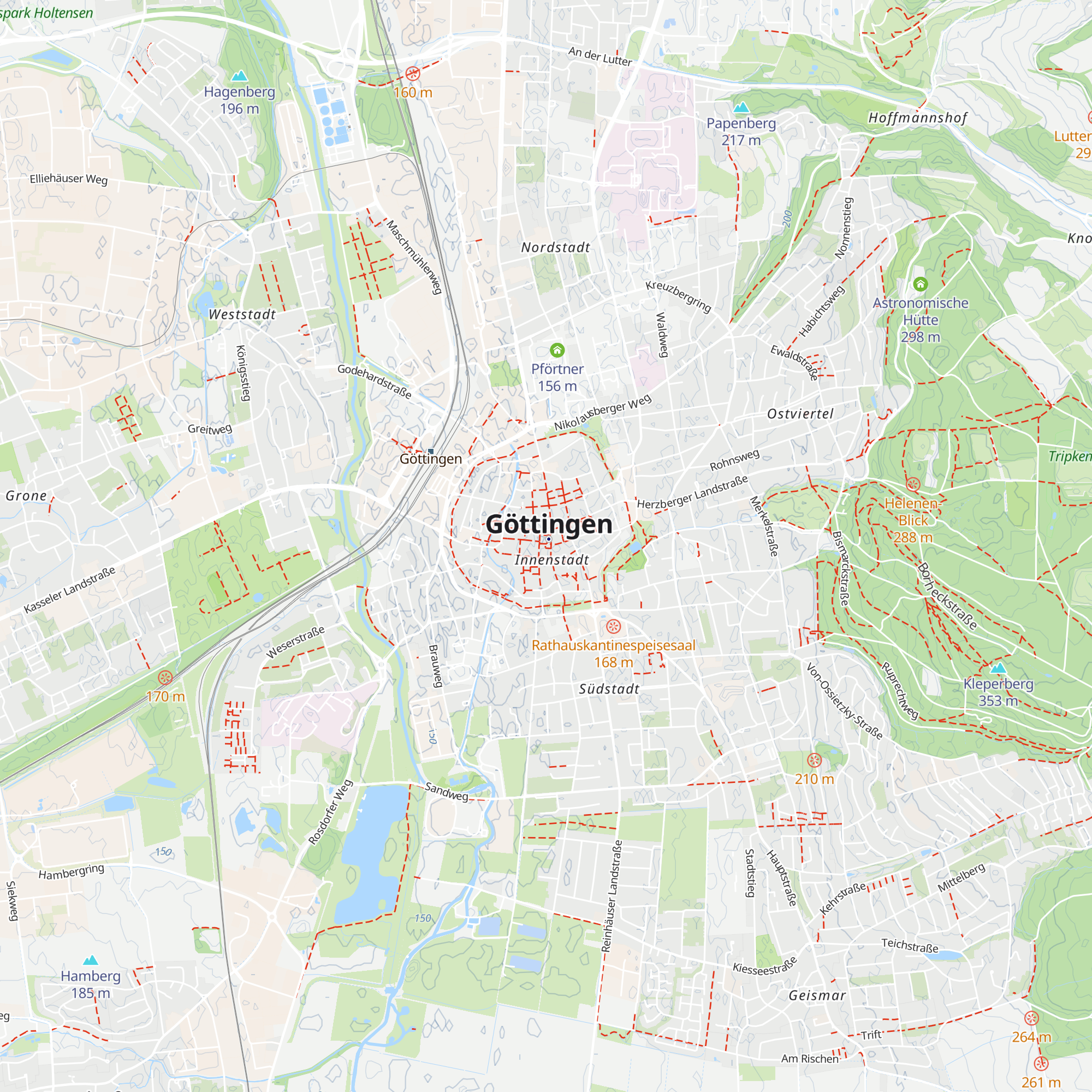 Tourist-Information Göttingen map