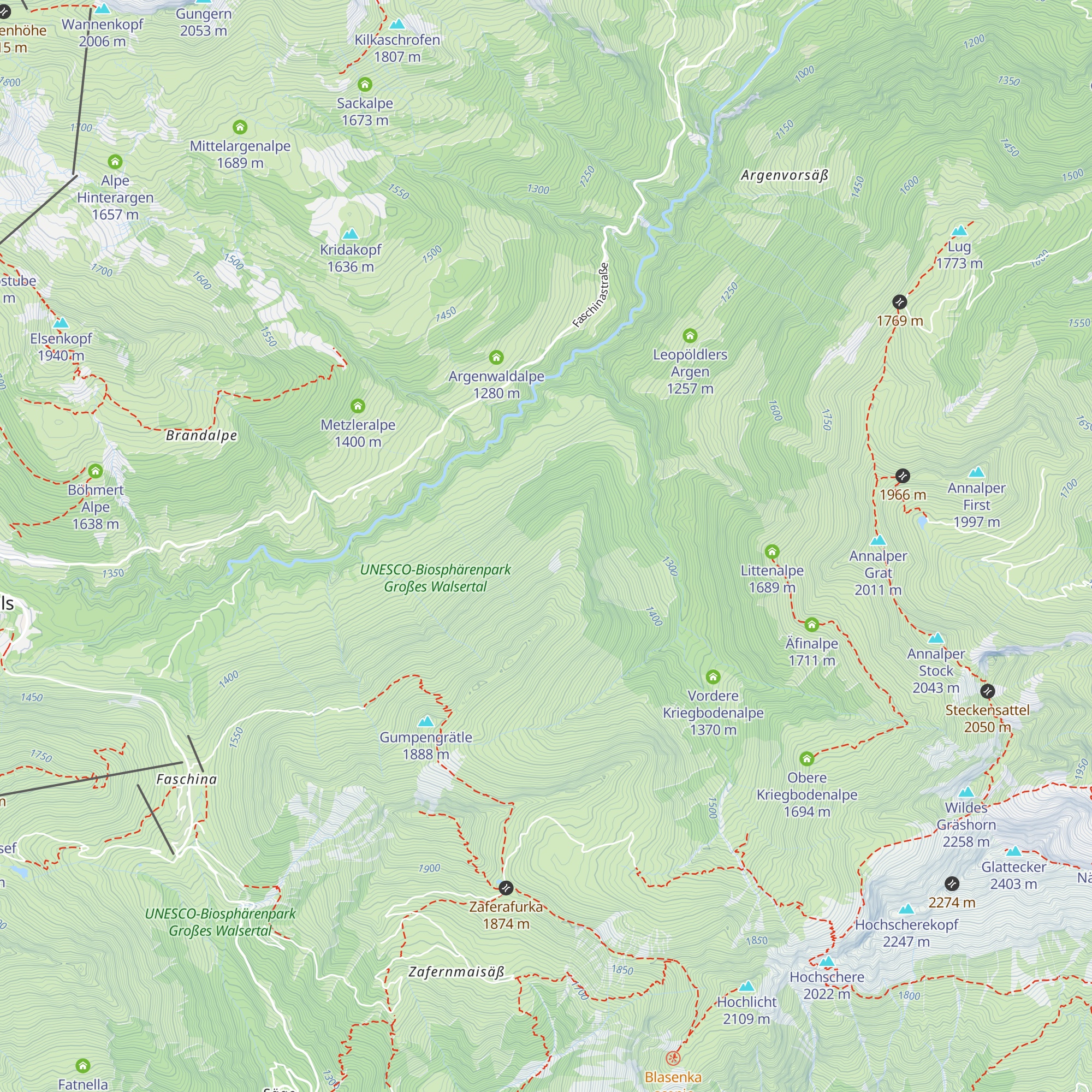 Sättelealpe map