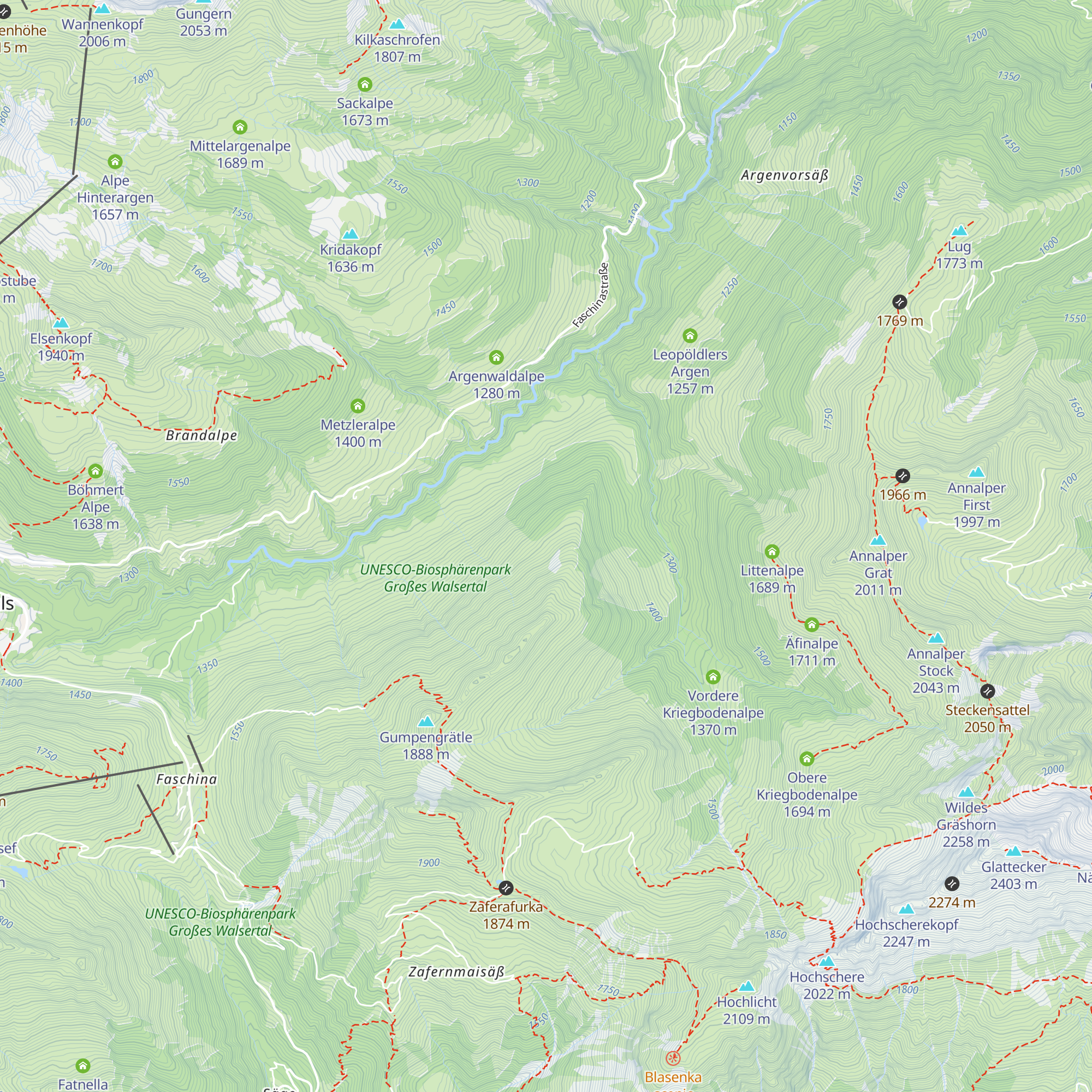 Sättelealpe map
