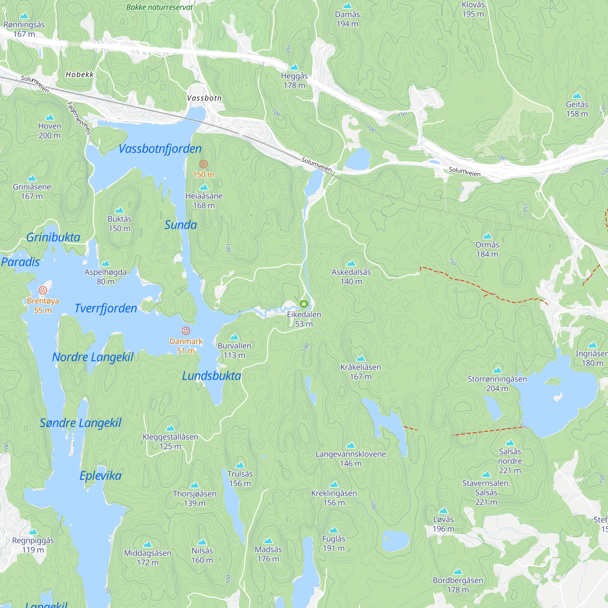 Eikedalen map